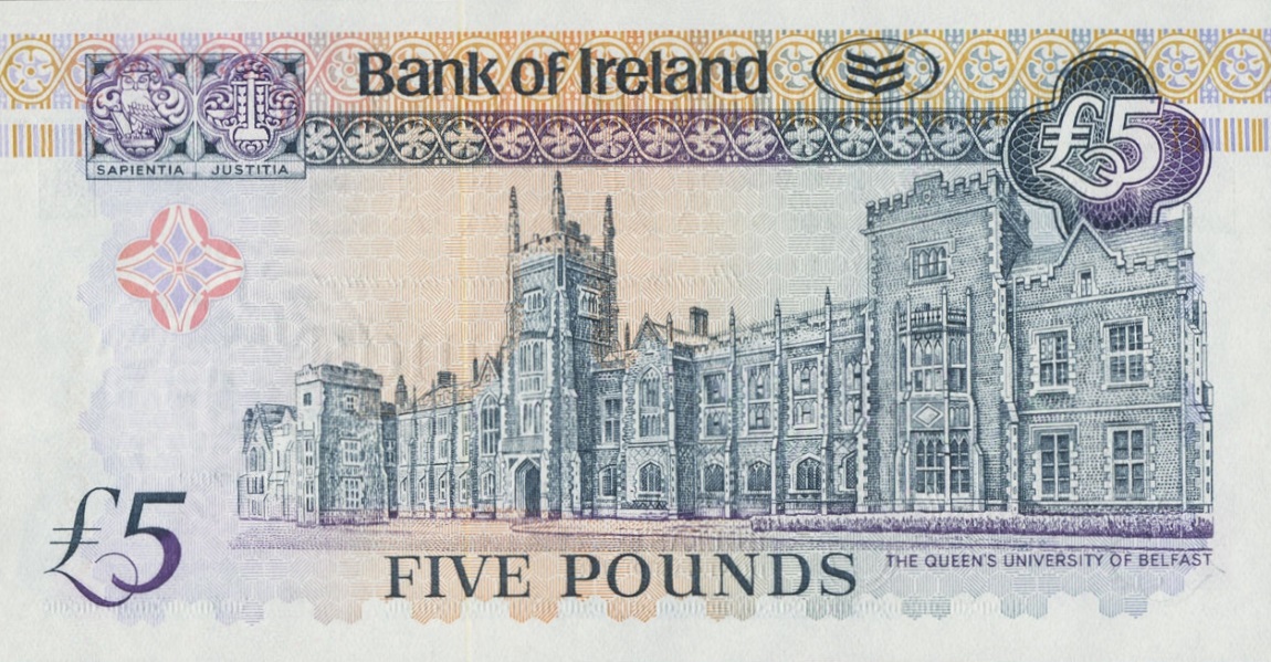 Back of Northern Ireland p79a: 5 Pounds from 2003