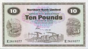 p189d from Northern Ireland: 10 Pounds from 1970
