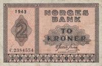 p16a1 from Norway: 2 Kroner from 1940