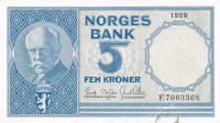 p30e from Norway: 5 Kroner from 1959