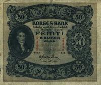 p9d from Norway: 50 Kroner from 1935