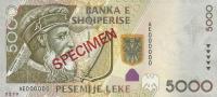 p75s from Albania: 5000 Leke from 2007