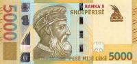 p80a from Albania: 5000 Leke from 2017