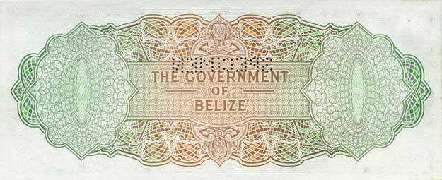 Back of Belize p36s: 10 Dollars from 1974