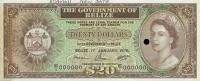 p37s from Belize: 20 Dollars from 1974