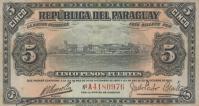 p149a from Paraguay: 5 Pesos from 1920