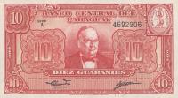 p187c from Paraguay: 10 Guaranies from 1952