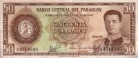 p197a from Paraguay: 50 Guarani from 1952