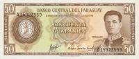 p197b from Paraguay: 50 Guarani from 1952