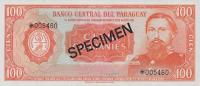 p199s from Paraguay: 100 Guarani from 1952