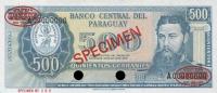 p206s from Paraguay: 500 Guarani from 1952