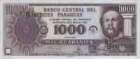 p214b from Paraguay: 1000 Guarani from 2001