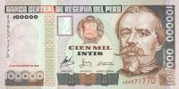 p144a from Peru: 100000 Intis from 1988