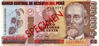 Gallery image for Peru p150s: 5000000 Intis