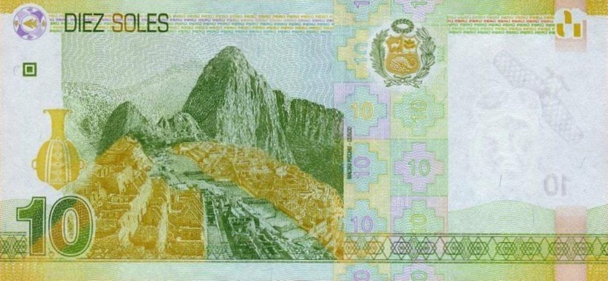Back of Peru p192: 10 Soles from 2016