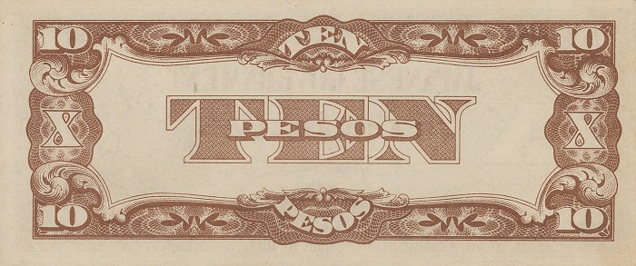 Back of Philippines p108b: 10 Pesos from 1942