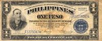 p117c from Philippines: 1 Peso from 1949