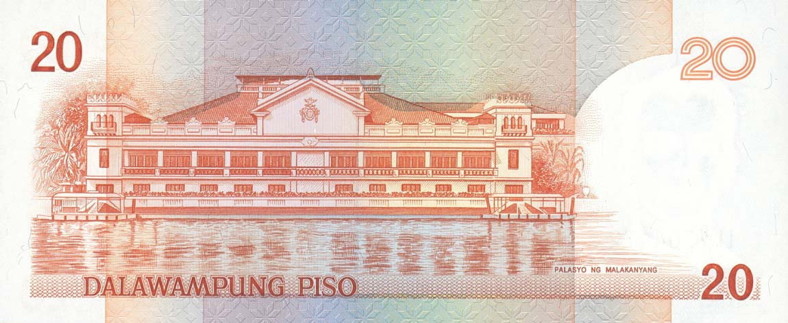 Back of Philippines p170c: 20 Piso from 1986