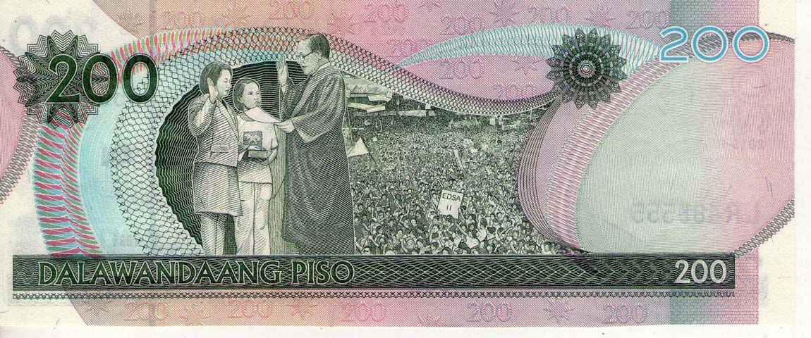 Back of Philippines p195c: 200 Piso from 2010