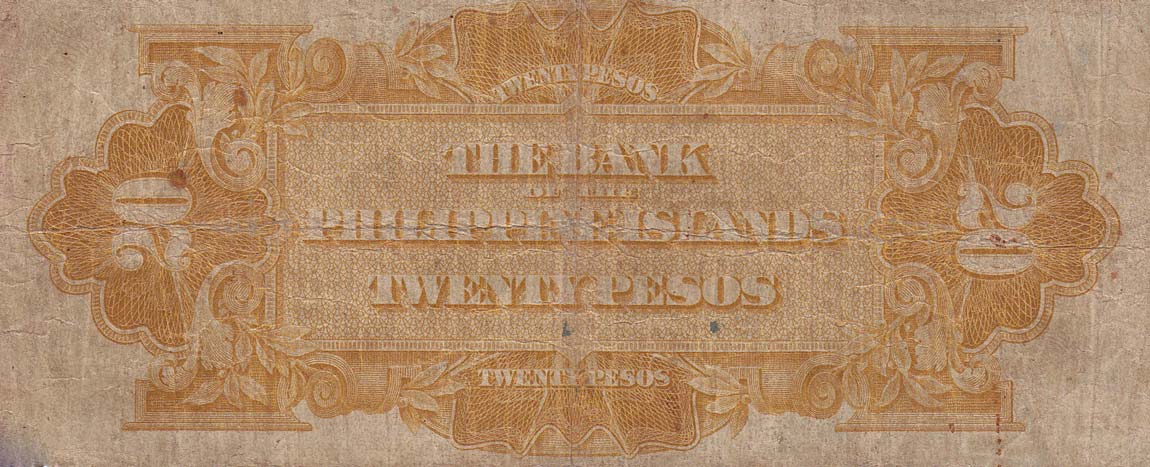 Back of Philippines p24a: 20 Pesos from 1933