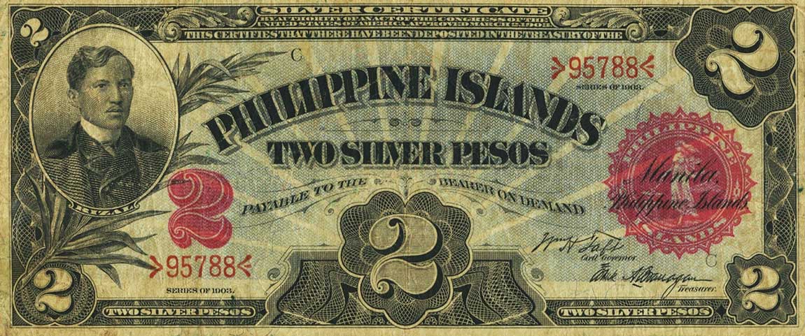 Front of Philippines p25a: 2 Pesos from 1903