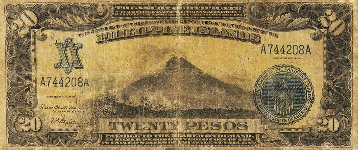 Front of Philippines p63A: 20 Pesos from 1918