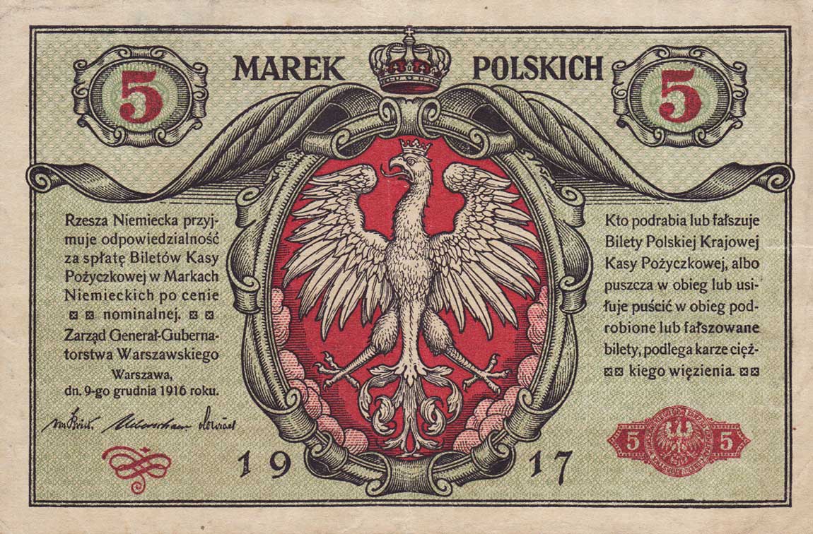 Front of Poland p11: 5 Marek from 1917