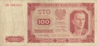 p139b from Poland: 100 Zlotych from 1948