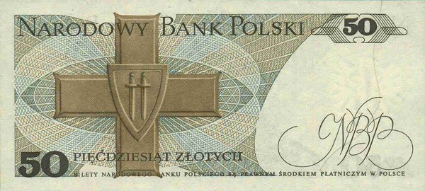 Back of Poland p142b: 50 Zlotych from 1979