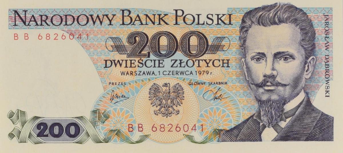 Front of Poland p144b: 200 Zlotych from 1979