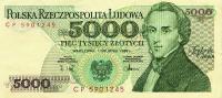 p150c from Poland: 5000 Zlotych from 1988