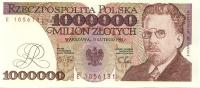 p157a from Poland: 1000000 Zlotych from 1991