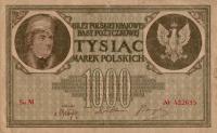 p22a from Poland: 1000 Marek from 1919