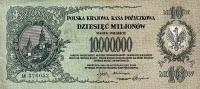 p39a from Poland: 10000000 Marek from 1923