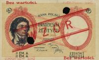 p63s from Poland: 20 Zlotych from 1924