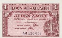 p79r from Poland: 1 Zloty from 1939