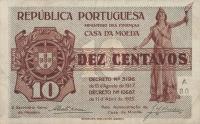 p101 from Portugal: 10 Centavos from 1917