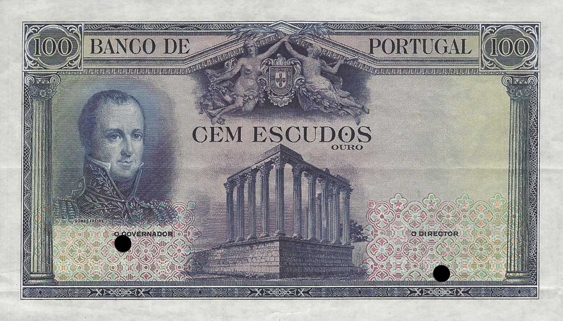 Front of Portugal p140p: 100 Escudos from 1928