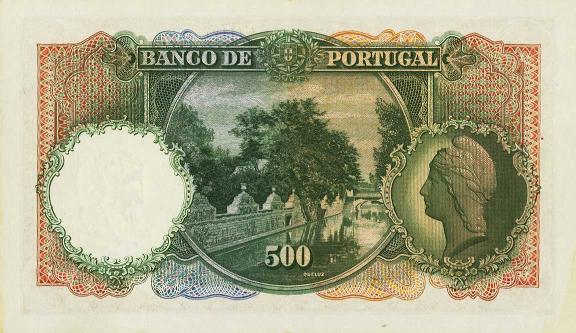Back of Portugal p147: 500 Escudos from 1932
