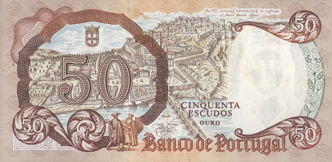Back of Portugal p168: 50 Escudos from 1964