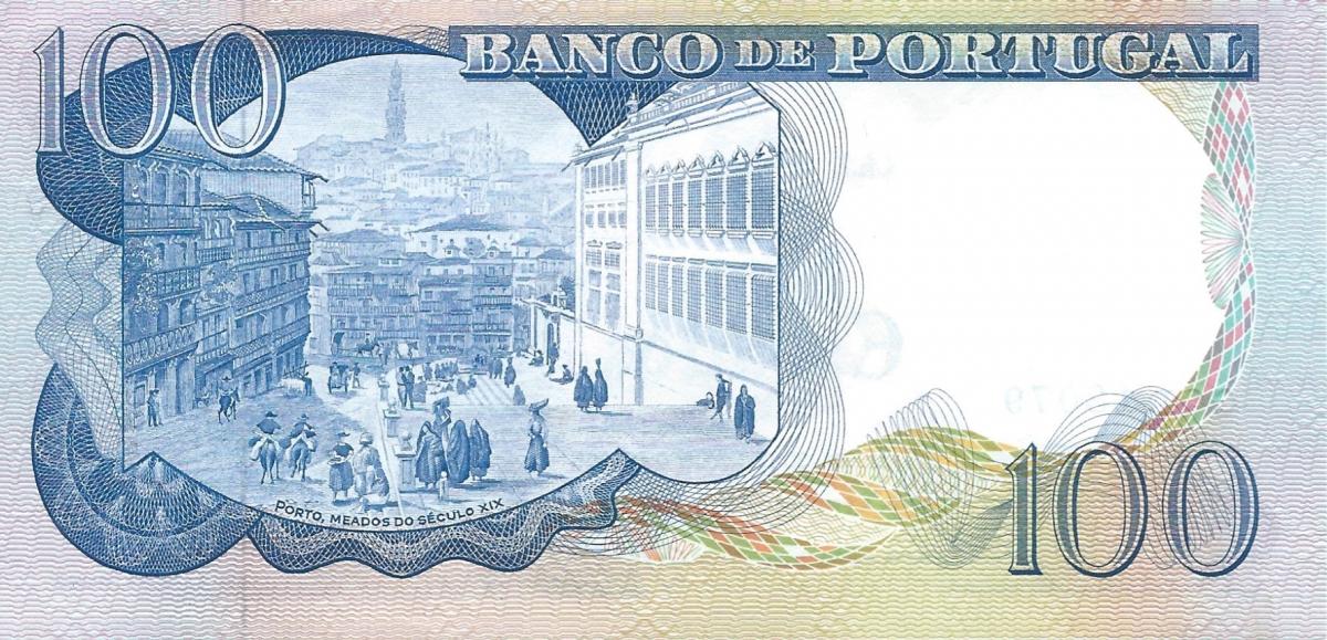 Back of Portugal p169a: 100 Escudos from 1965