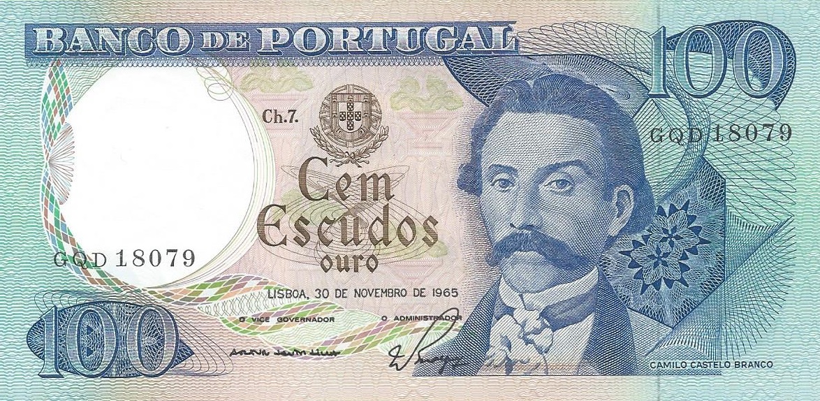 Front of Portugal p169a: 100 Escudos from 1965
