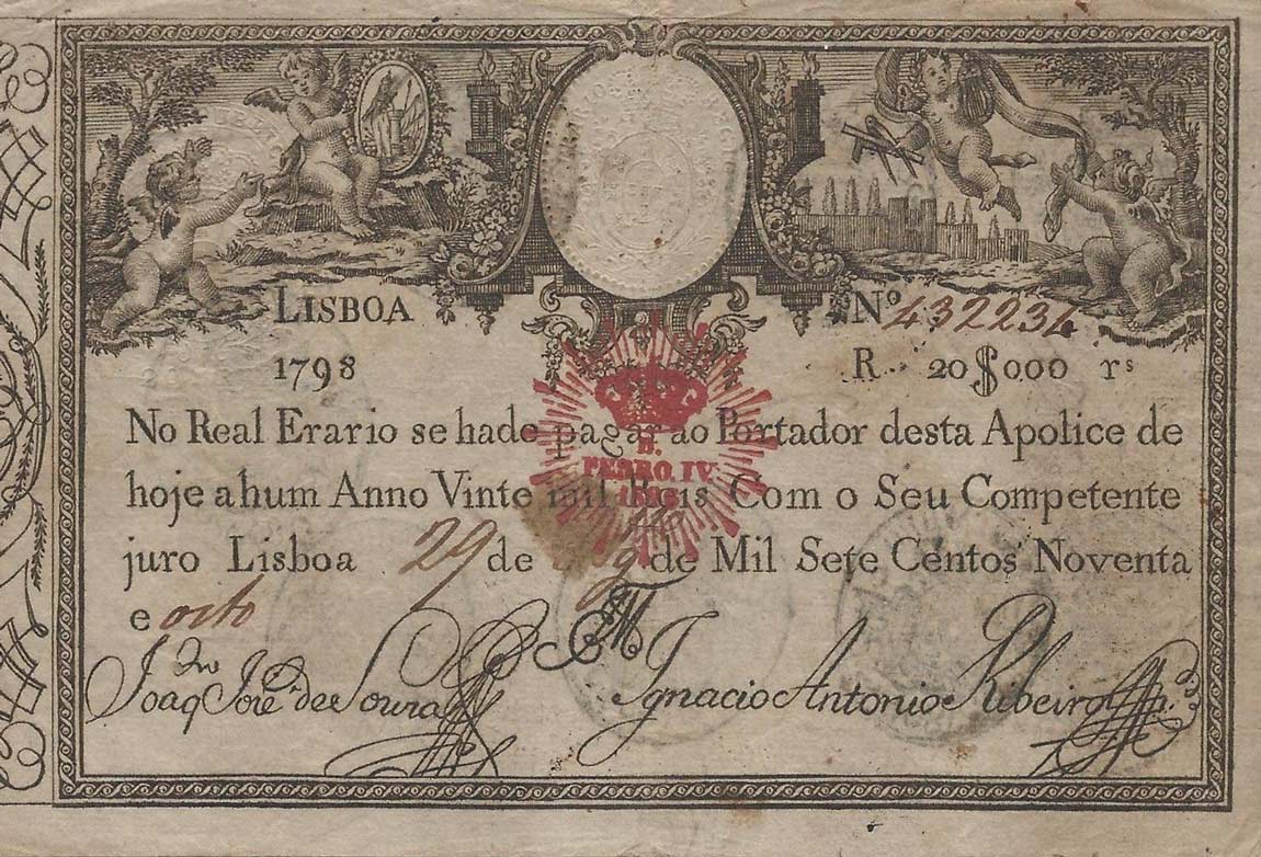 Front of Portugal p30a: 20000 Reis from 1826