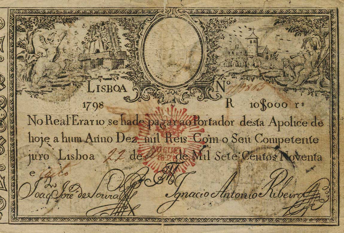 Front of Portugal p40a: 10000 Reis from 1828