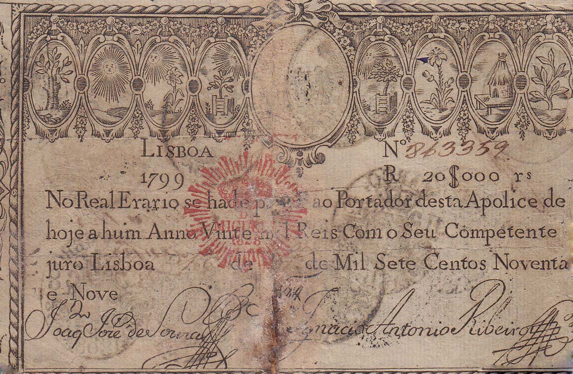 Front of Portugal p46a: 20000 Reis from 1828
