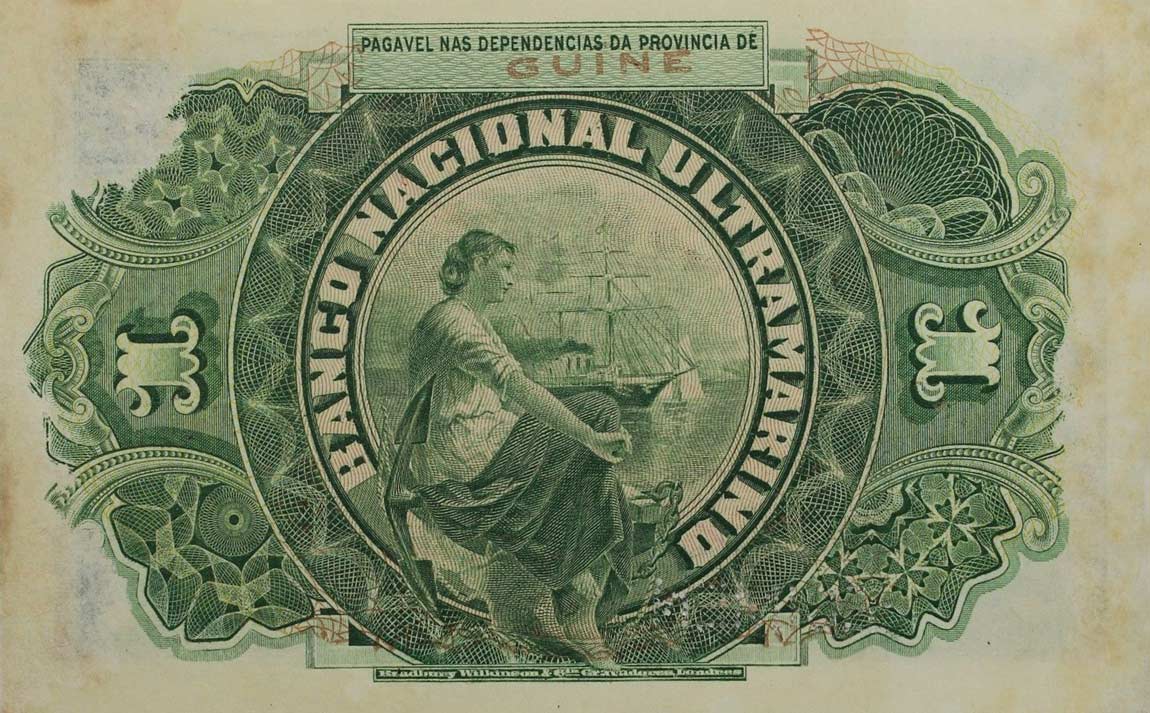 Back of Portuguese Guinea p12s: 1 Escudo from 1921