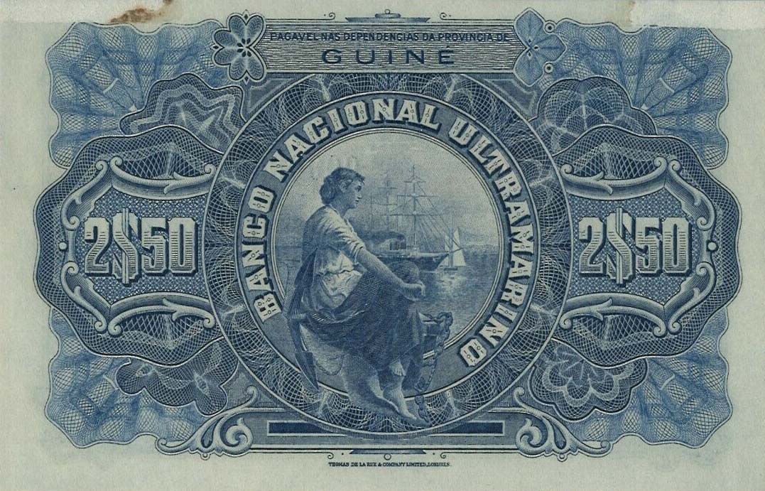 Back of Portuguese Guinea p13s: 2.5 Escudos from 1921