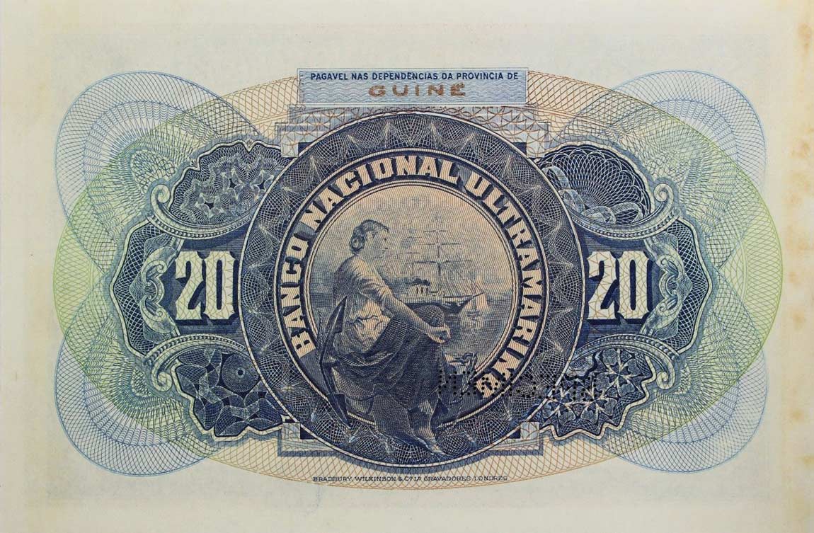 Back of Portuguese Guinea p16s: 20 Escudos from 1921