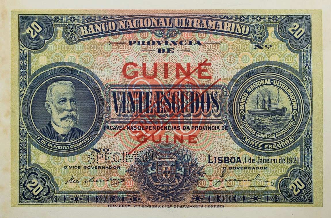 Front of Portuguese Guinea p16s: 20 Escudos from 1921
