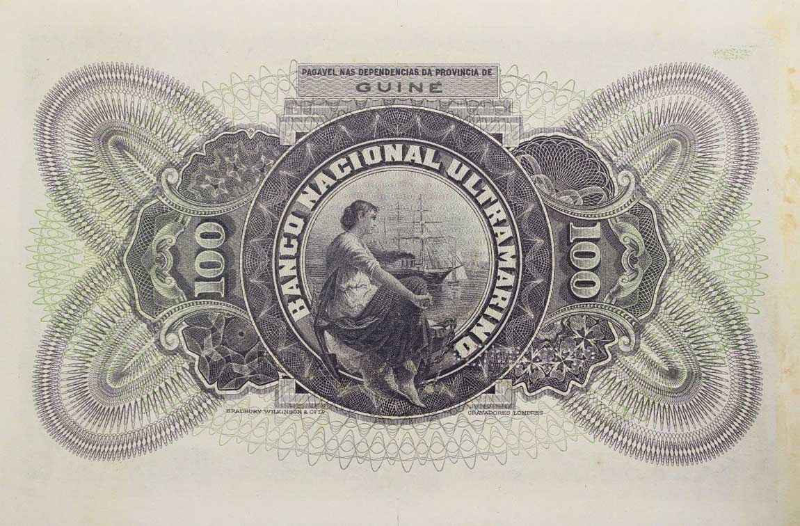 Back of Portuguese Guinea p18s: 100 Escudos from 1921